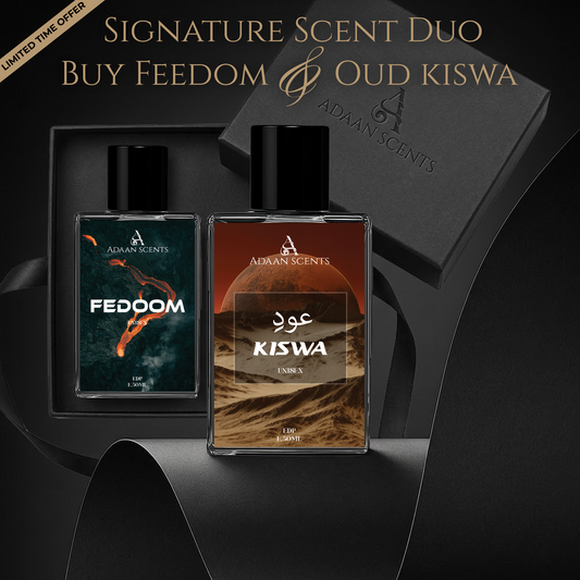 Signature Scent Duo Feedom & Oud Kiswa Long-Lasting Unisex EDP Perfume Bundle